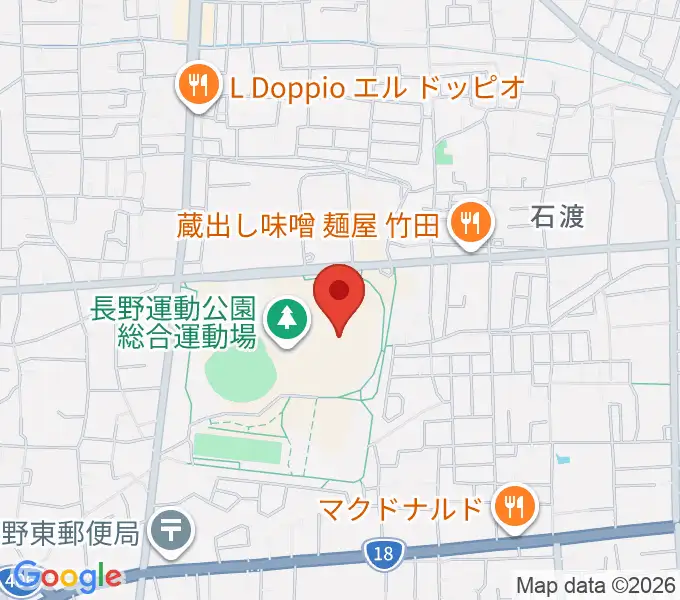 長野市営陸上競技場の地図