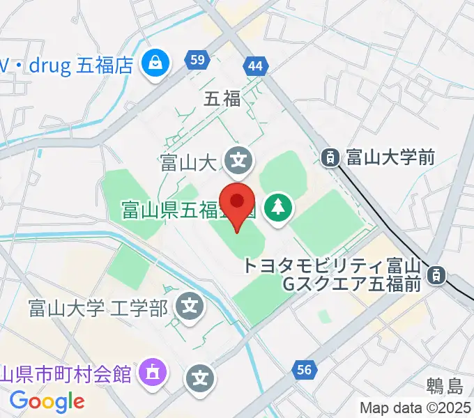 五福陸上競技場の地図