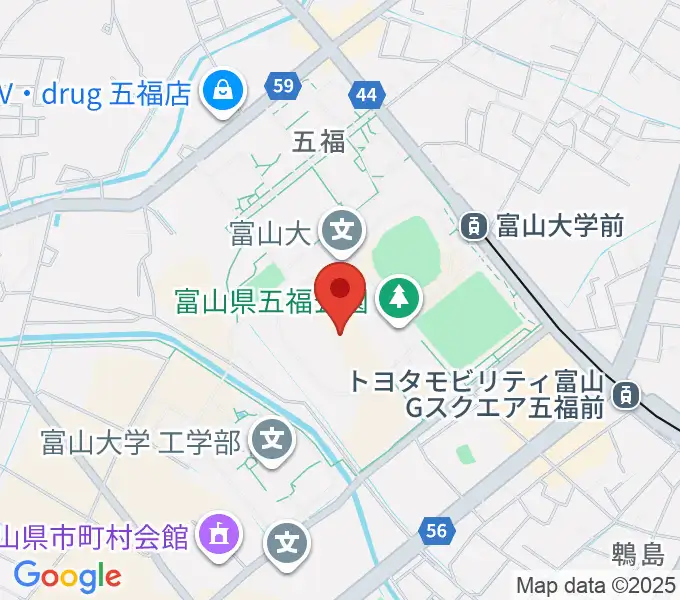 五福陸上競技場の地図
