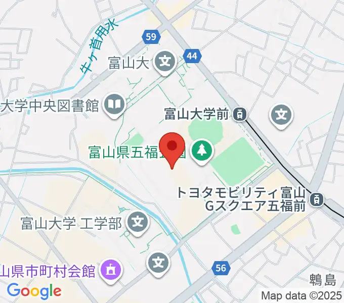 五福陸上競技場の地図