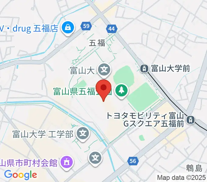 五福陸上競技場の地図