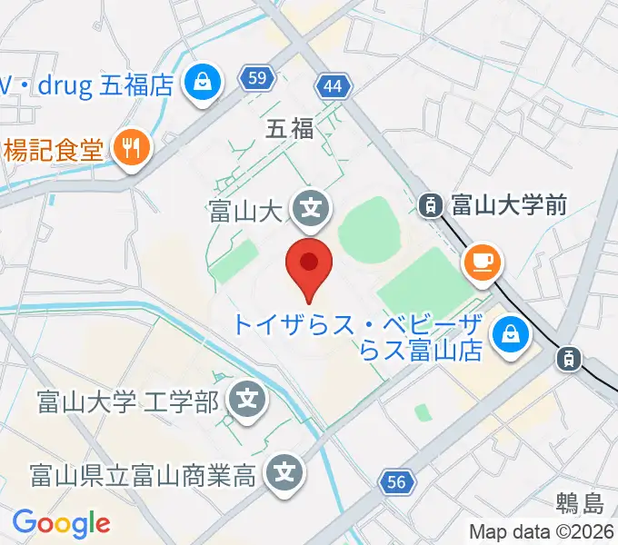 五福陸上競技場の地図