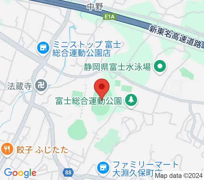 富士総合運動公園陸上競技場の地図