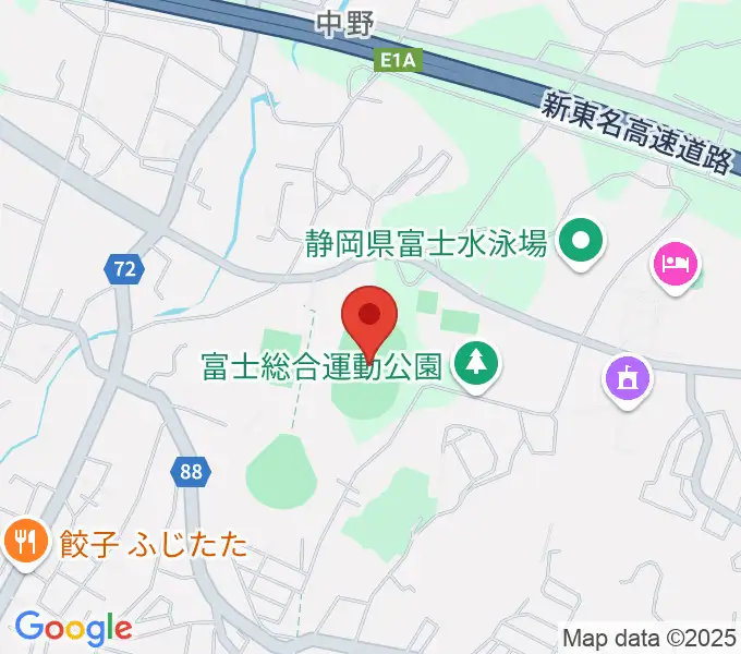 富士総合運動公園陸上競技場の地図