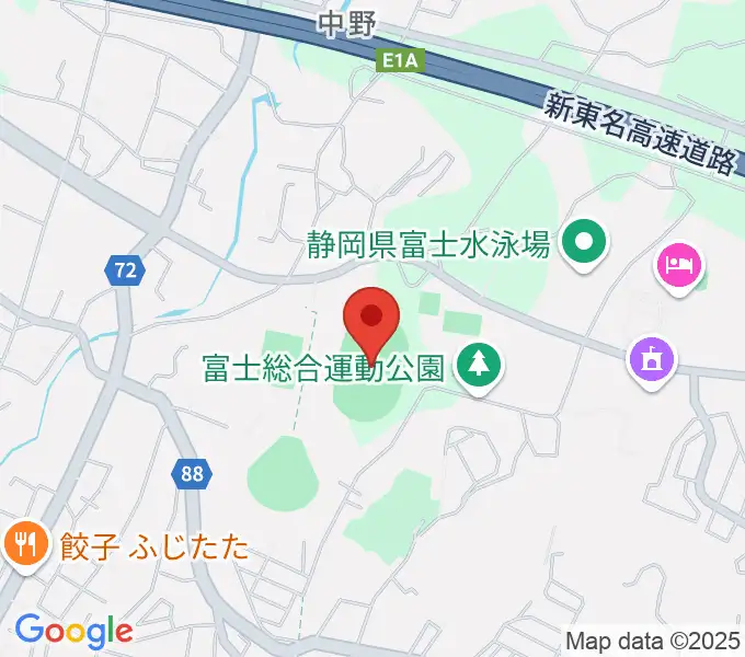 富士総合運動公園陸上競技場の地図