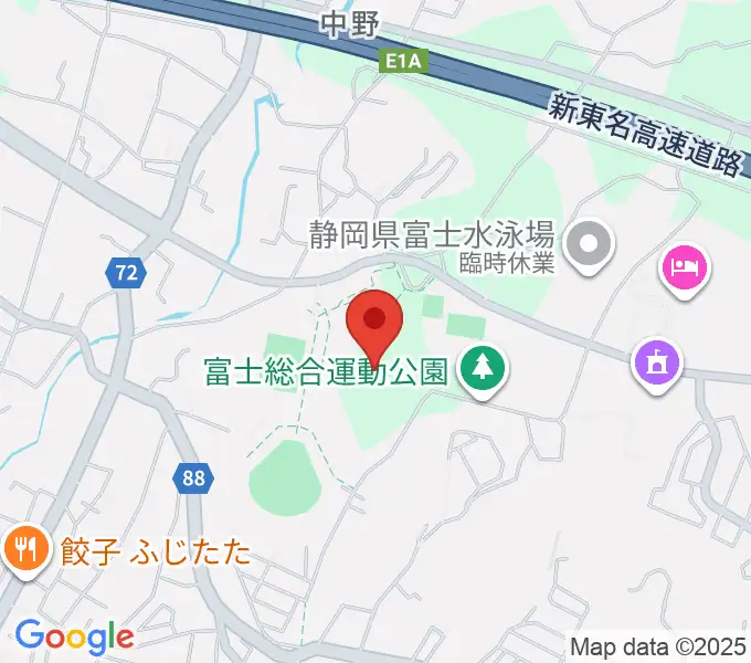 富士総合運動公園陸上競技場の地図