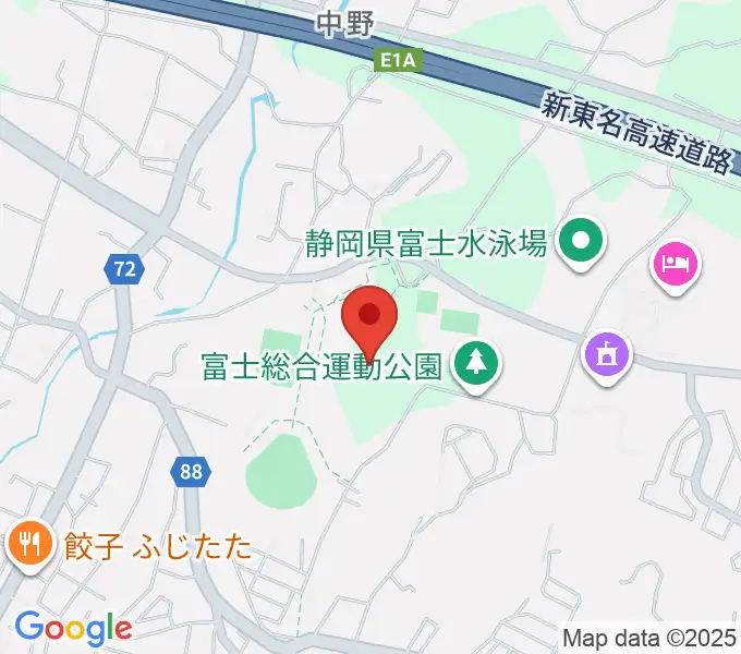 富士総合運動公園陸上競技場の地図