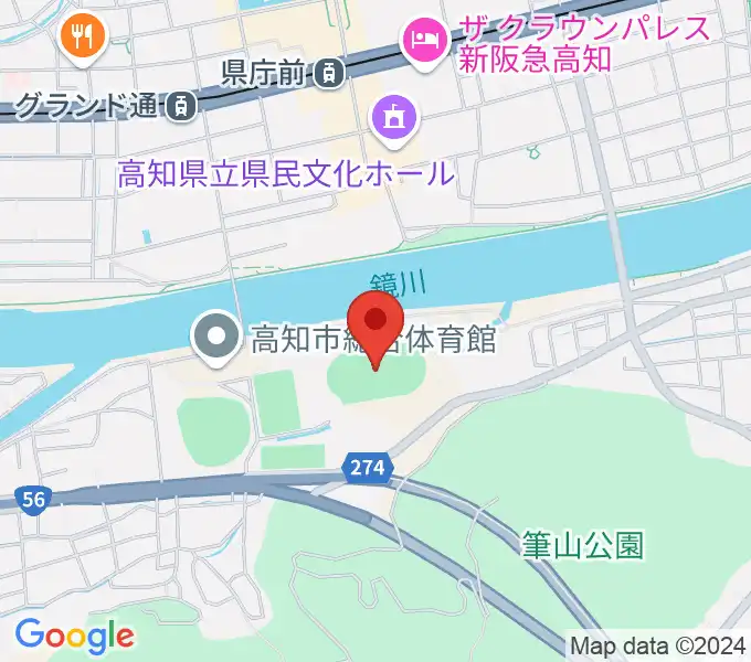 りょうまスタジアムの地図