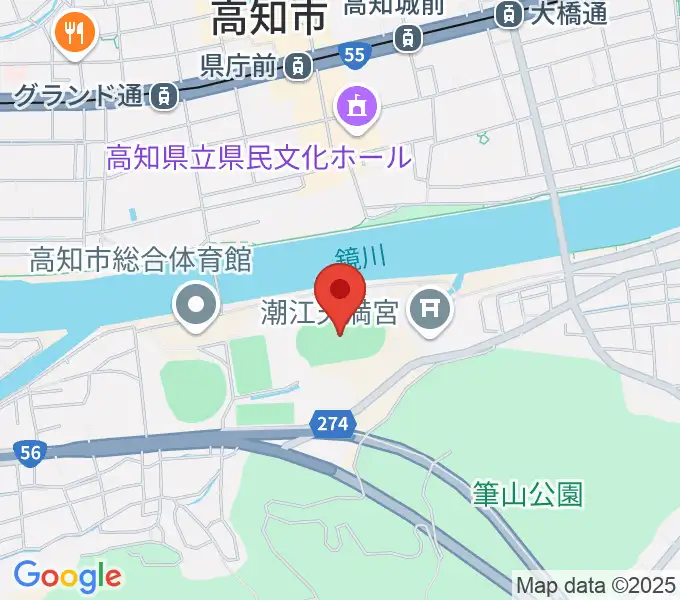 りょうまスタジアムの地図