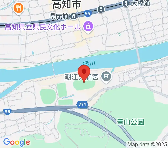 りょうまスタジアムの地図
