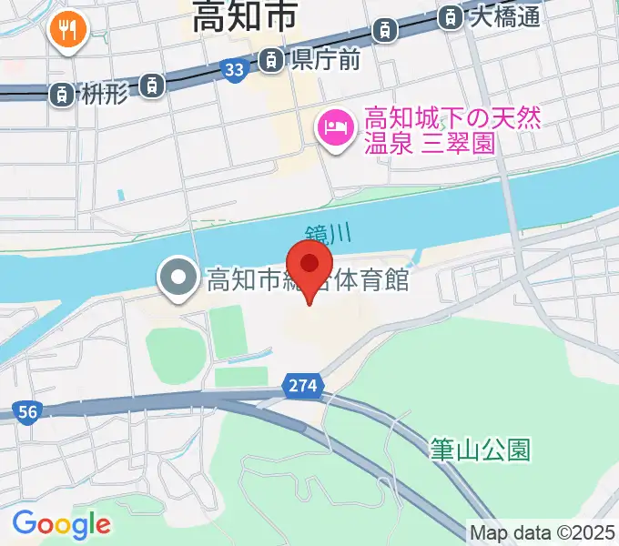 りょうまスタジアムの地図