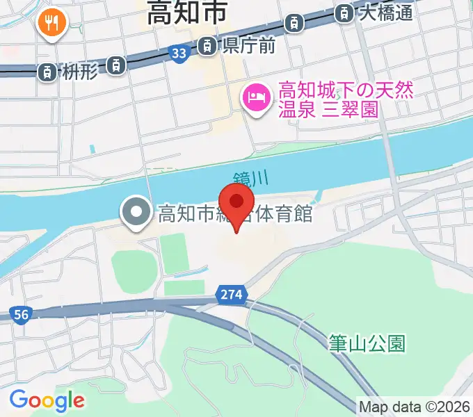 りょうまスタジアムの地図