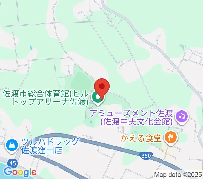 ヒルトップアリーナ佐渡の地図