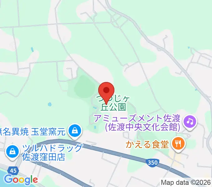 ヒルトップアリーナ佐渡の地図