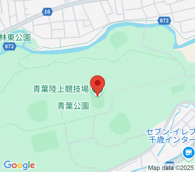 青葉陸上競技場の地図