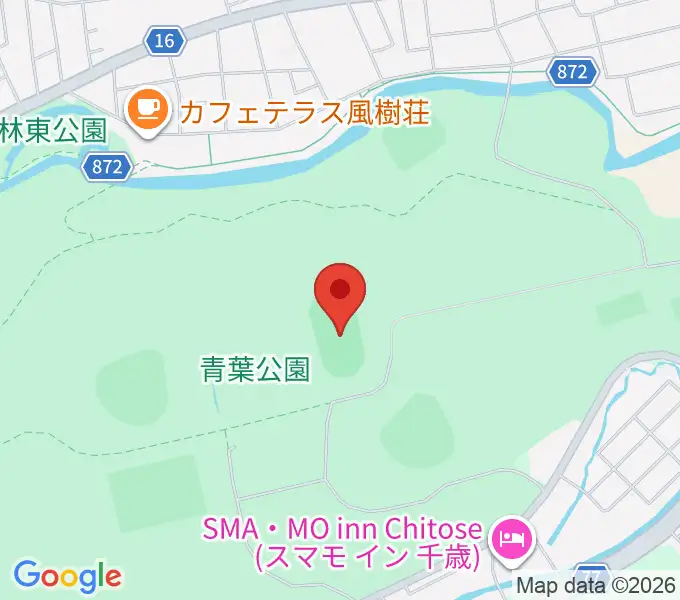 青葉陸上競技場の地図