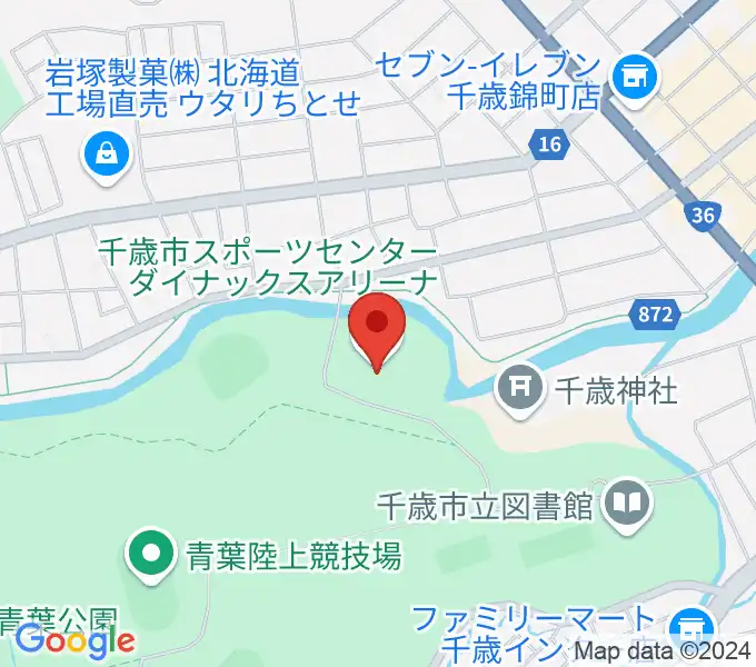 ダイナックスアリーナの地図