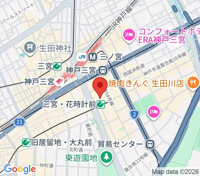 キノシネマ神戸国際の地図