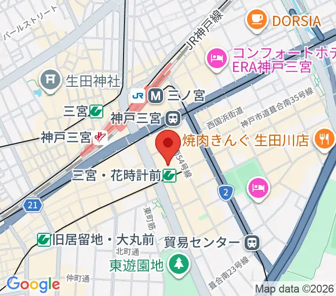 キノシネマ神戸国際の地図