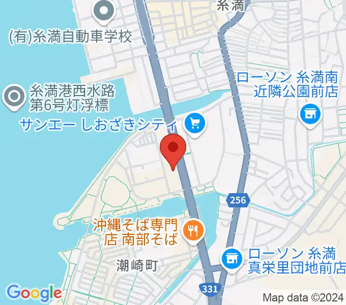 シャボン玉石けん くくる糸満の地図