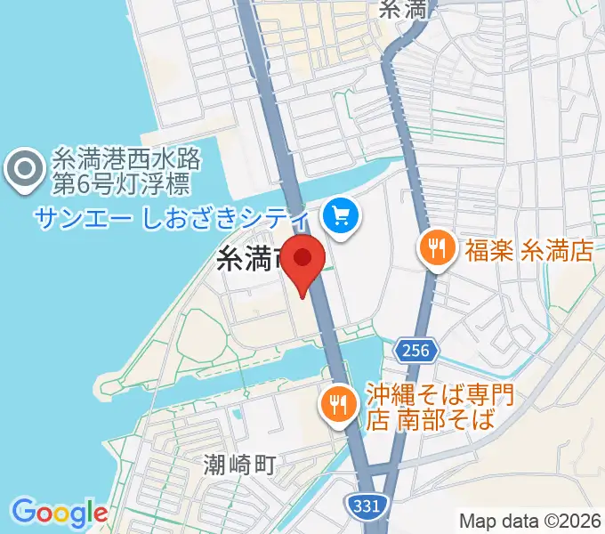 シャボン玉石けん くくる糸満の地図