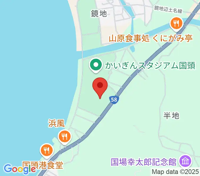 かいぎんフィールド国頭の地図