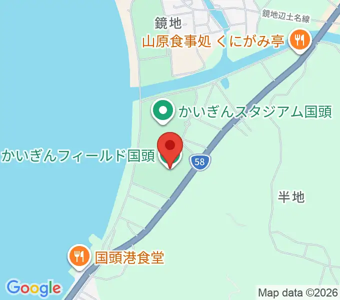 かいぎんフィールド国頭の地図