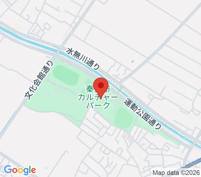 秦野市カルチャーパーク陸上競技場の地図