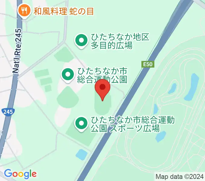 ひたちなか市陸上競技場の地図