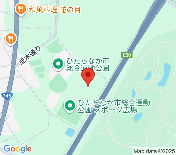 ひたちなか市陸上競技場の地図
