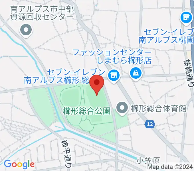 日世 南アルプススタジアムの地図