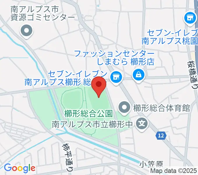 日世 南アルプススタジアムの地図