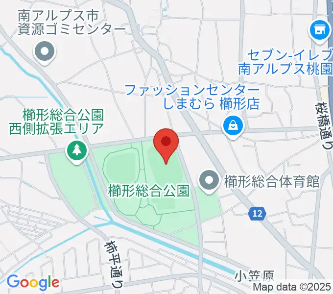 日世 南アルプススタジアムの地図