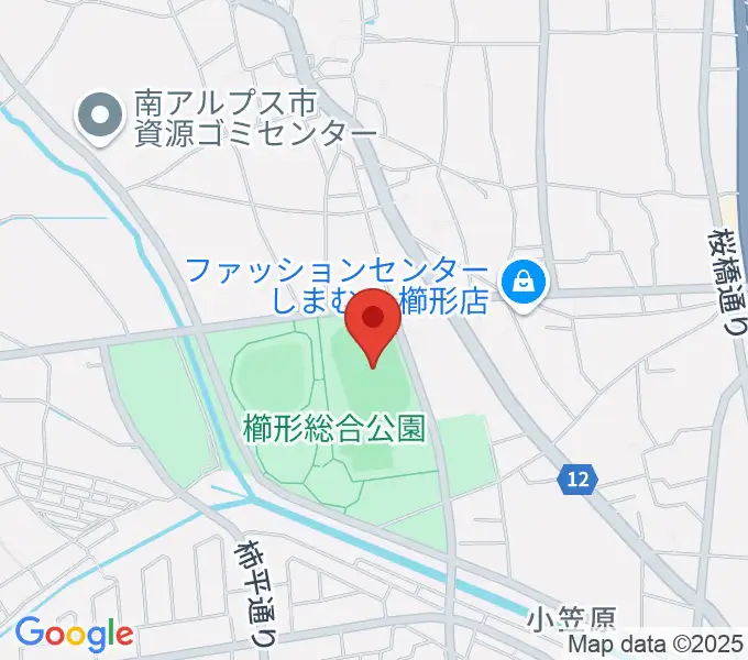 日世 南アルプススタジアムの地図