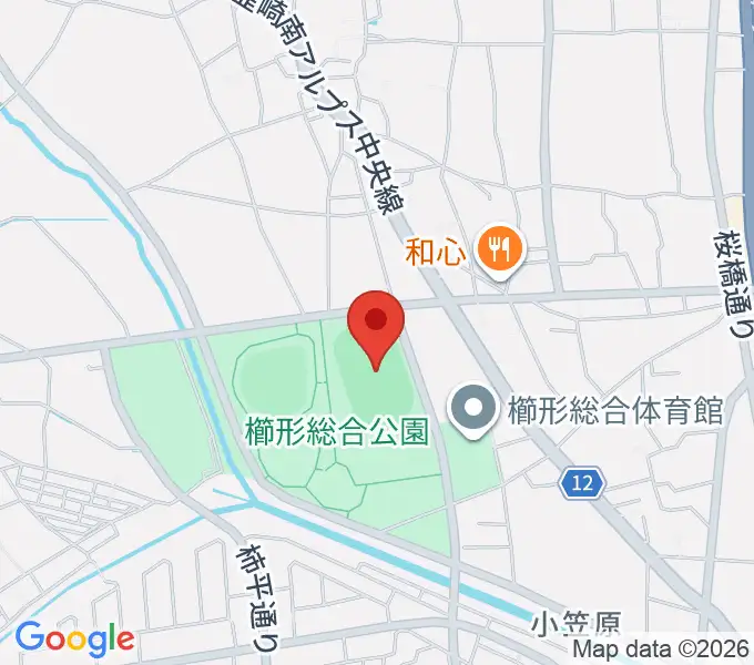 日世 南アルプススタジアムの地図