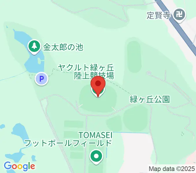 ヤクルト緑ケ丘陸上競技場の地図