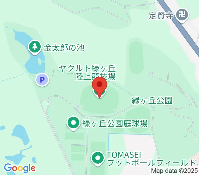 ヤクルト緑ケ丘陸上競技場の地図