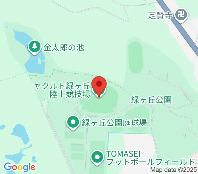 ヤクルト緑ケ丘陸上競技場の地図