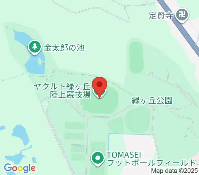 ヤクルト緑ケ丘陸上競技場の地図