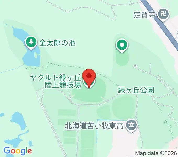 ヤクルト緑ケ丘陸上競技場の地図