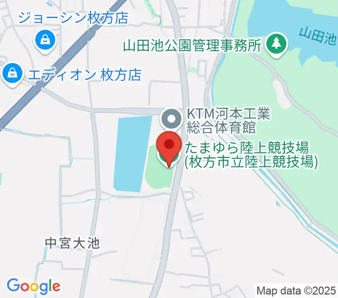 たまゆら陸上競技場の地図