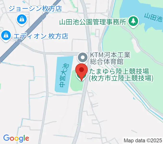 たまゆら陸上競技場の地図