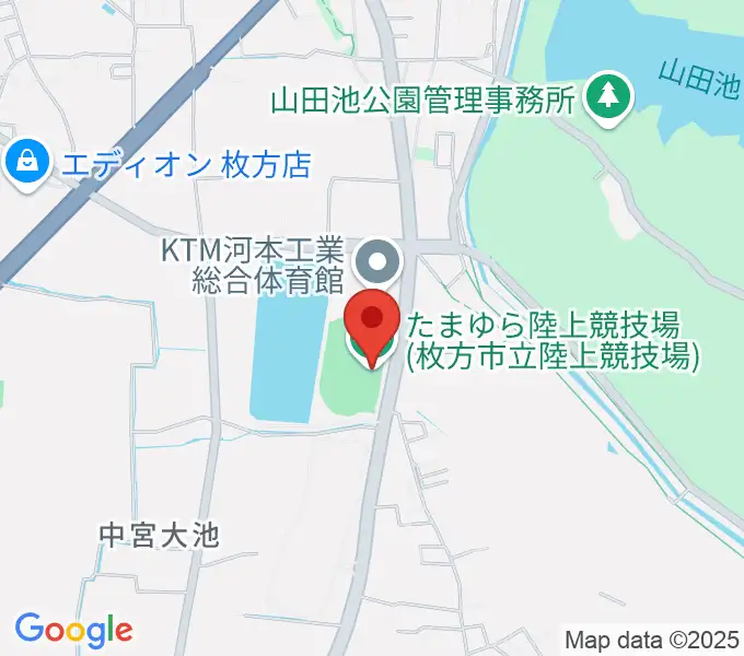 たまゆら陸上競技場の地図