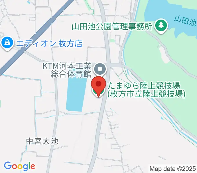 たまゆら陸上競技場の地図