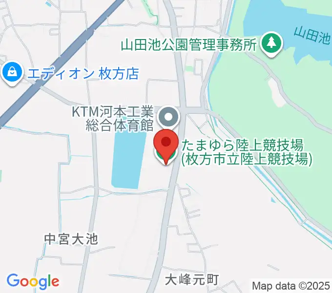 たまゆら陸上競技場の地図