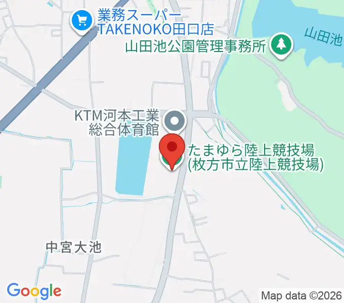 たまゆら陸上競技場の地図
