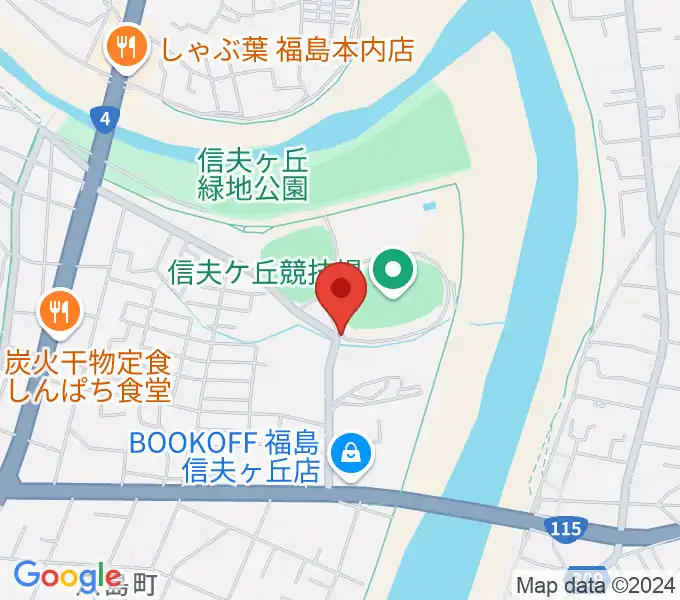 誠電社WINDYスタジアムの地図