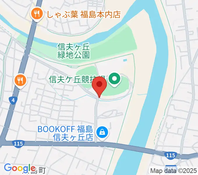 誠電社WINDYスタジアムの地図