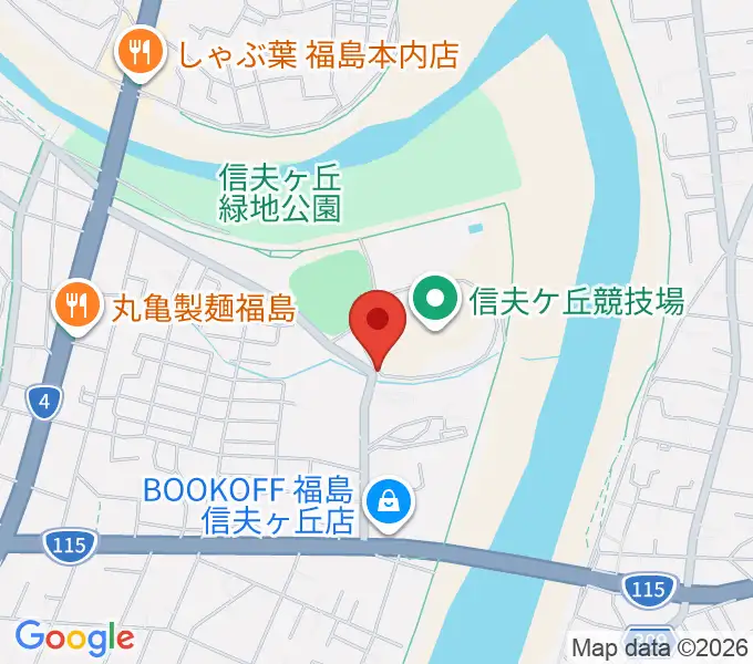 誠電社WINDYスタジアムの地図