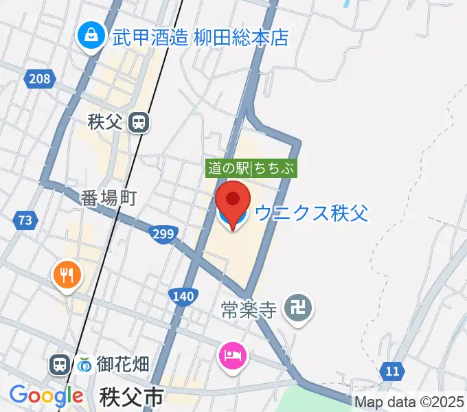 ユナイテッド・シネマ　ウニクス秩父の地図